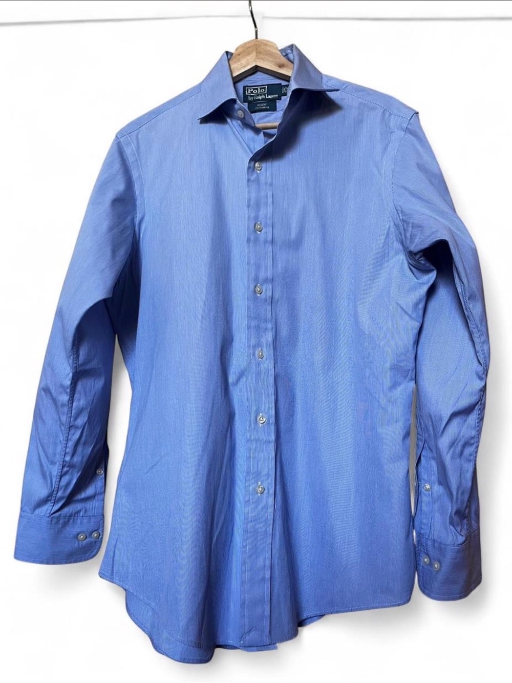 Polo Ralph Lauren Regent Custom Fit Blue Striped Dress Shirt